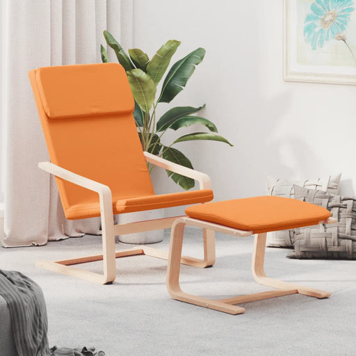 Scaun de relaxare cu taburet, galben închis, material textil - WALTI WALTI
