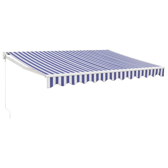 Copertină retractabilă albastru/alb, 3x2,5 m, textil/aluminiu - WALTI WALTI