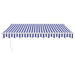 Copertină retractabilă albastru/alb, 3x2,5 m, textil/aluminiu - WALTI WALTI