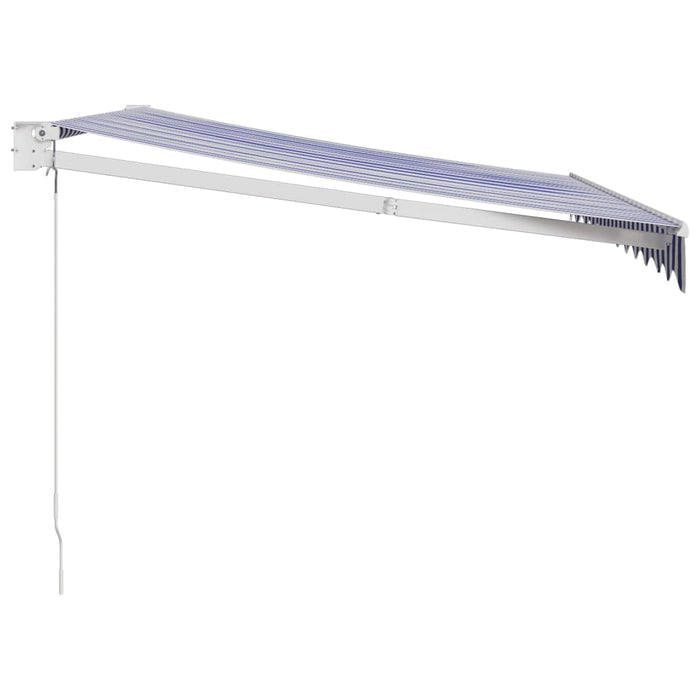 Copertină retractabilă albastru/alb, 3x2,5 m, textil/aluminiu - WALTI WALTI