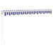 Copertină retractabilă albastru/alb, 3x2,5 m, textil/aluminiu - WALTI WALTI