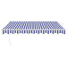 Copertină retractabilă albastru/alb, 3,5x2,5 m, textil/aluminiu - WALTI WALTI