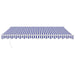 Copertină retractabilă albastru/alb, 4,5x3 m, textil/aluminiu - WALTI WALTI