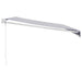 Copertină retractabilă albastru/alb, 4,5x3 m, textil/aluminiu - WALTI WALTI