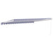 Copertină retractabilă albastru/alb, 4,5x3 m, textil/aluminiu - WALTI WALTI