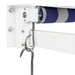 Copertină retractabilă albastru/alb, 4,5x3 m, textil/aluminiu - WALTI WALTI