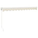 Copertină retractabilă, crem, 3,5x2,5 m, textil și aluminiu - WALTI WALTI