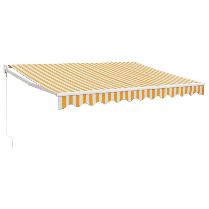 Copertină retractabilă, galben/alb, 3x2,5 m, textil/aluminiu - WALTI WALTI