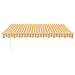 Copertină retractabilă, galben/alb, 3x2,5 m, textil/aluminiu - WALTI WALTI
