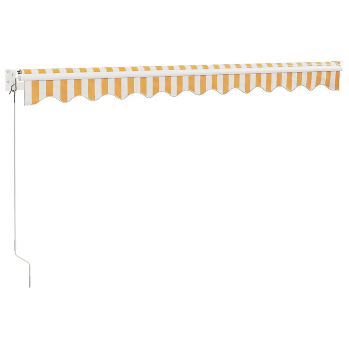 Copertină retractabilă, galben/alb, 3x2,5 m, textil/aluminiu - WALTI WALTI