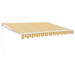 Copertină retractabilă, galben/alb, 3,5x2,5 m, textil/aluminiu - WALTI WALTI