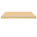 Copertină retractabilă, galben/alb, 3,5x2,5 m, textil/aluminiu - WALTI WALTI