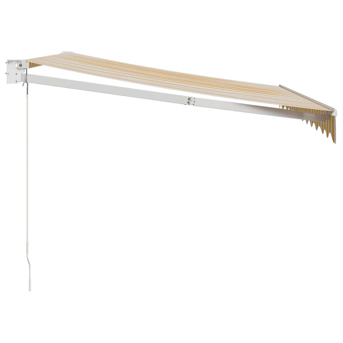 Copertină retractabilă, galben/alb, 3,5x2,5 m, textil/aluminiu - WALTI WALTI