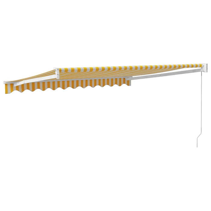 Copertină retractabilă, galben/alb, 3,5x2,5 m, textil/aluminiu - WALTI WALTI