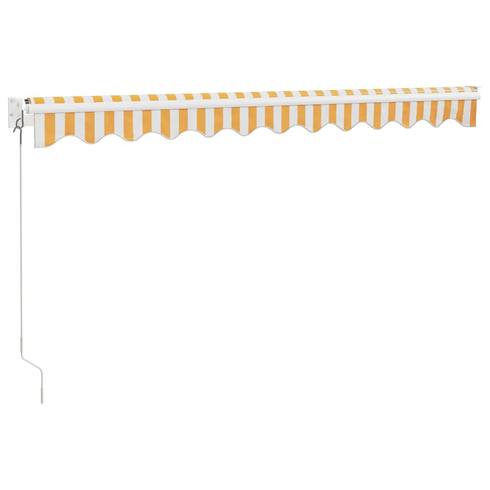 Copertină retractabilă, galben/alb, 3,5x2,5 m, textil/aluminiu - WALTI WALTI