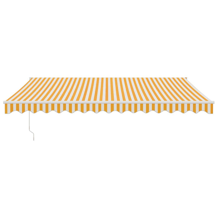 Copertină retractabilă galben și alb, 4x3 m, textil și aluminiu - WALTI WALTI