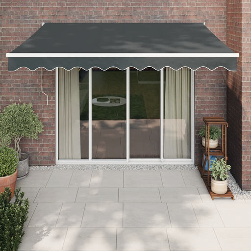 Copertină retractabilă, antracit, 3x2,5 m, textil și aluminiu - WALTI WALTI