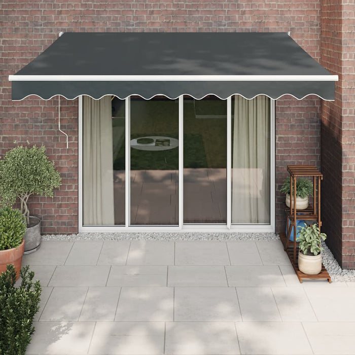 Copertină retractabilă, antracit, 3x2,5 m, textil și aluminiu - WALTI WALTI