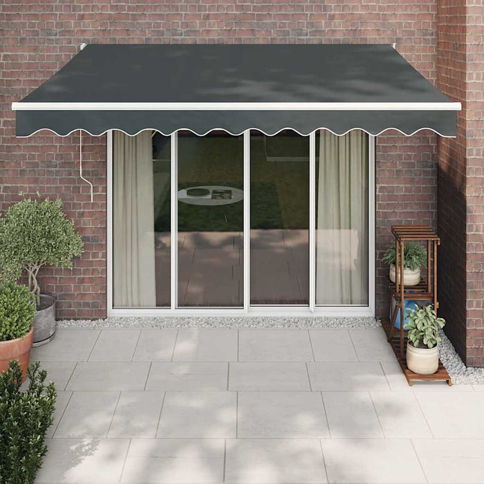 Copertină retractabilă, antracit, 3,5x2,5 m, textil și aluminiu - WALTI WALTI