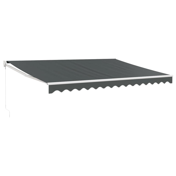Copertină retractabilă, antracit, 4x3 m, textil și aluminiu WALTI