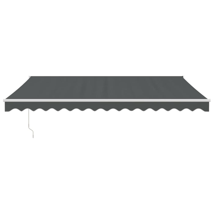 Copertină retractabilă, antracit, 4x3 m, textil și aluminiu WALTI