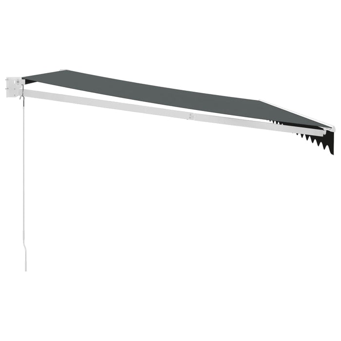 Copertină retractabilă, antracit, 4x3 m, textil și aluminiu WALTI