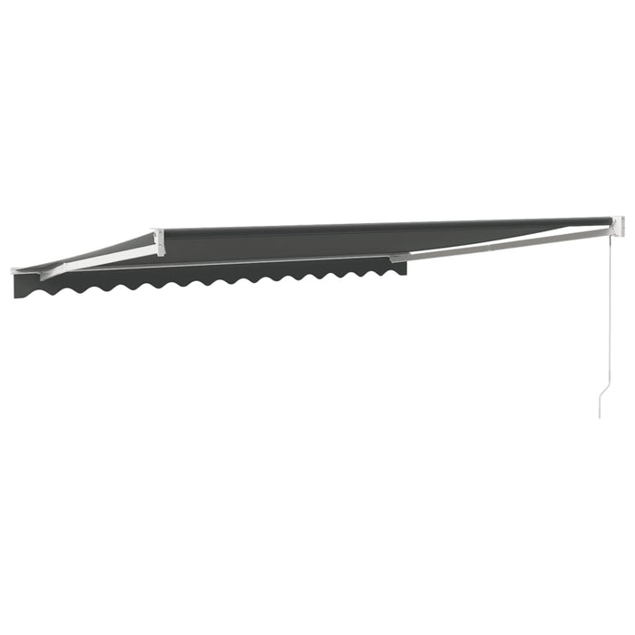 Copertină retractabilă, antracit, 4x3 m, textil și aluminiu WALTI