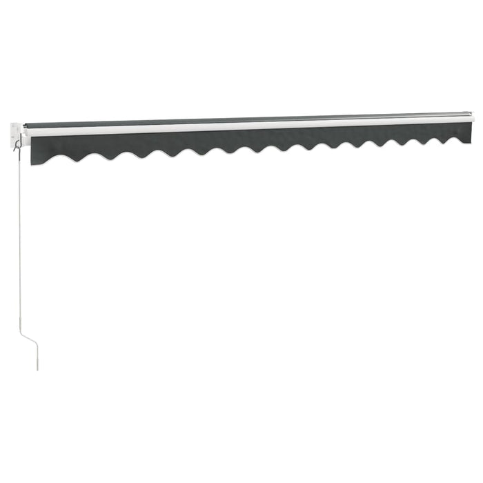 Copertină retractabilă, antracit, 4x3 m, textil și aluminiu WALTI