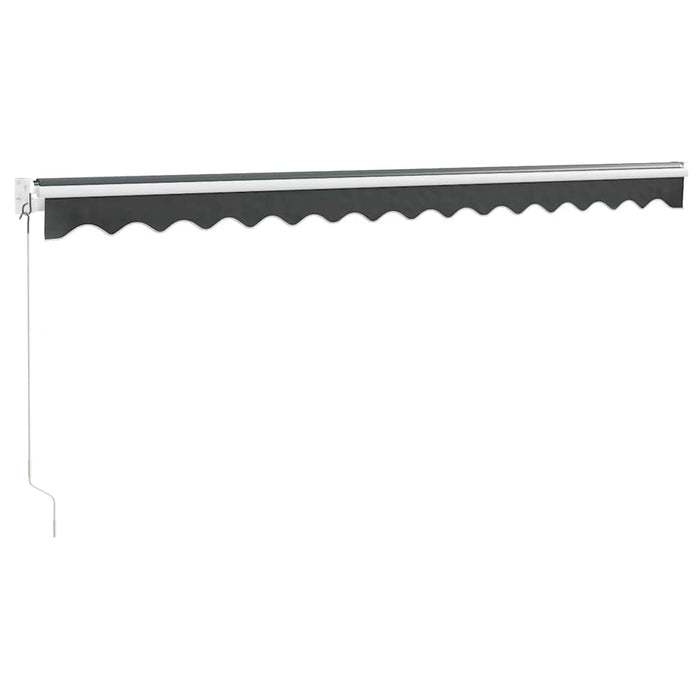 Copertină retractabilă, antracit, 4,5x3 m, textil și aluminiu WALTI