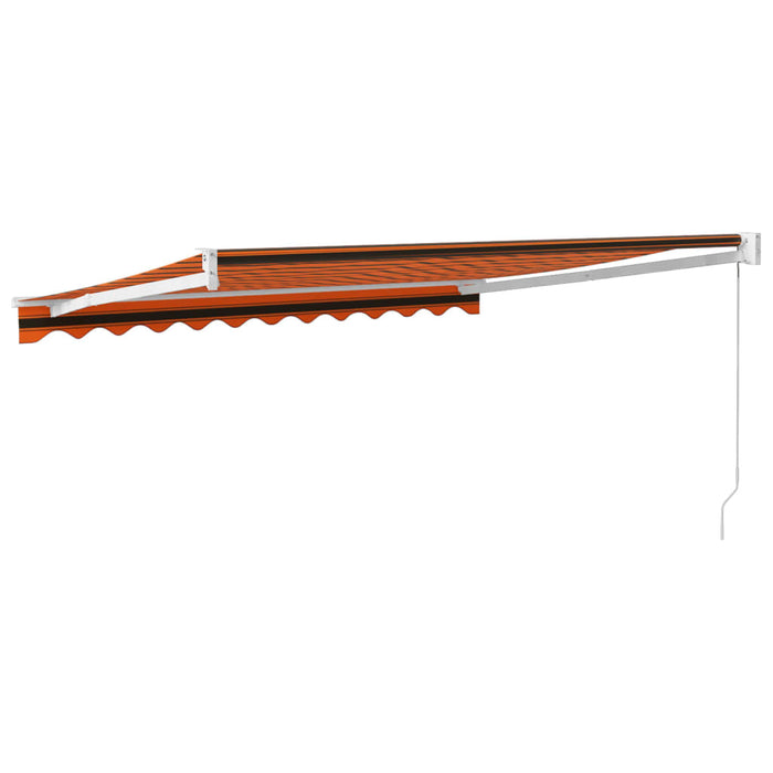 Copertină retractabilă portocaliu/maro 3x2,5 m, textil/aluminiu - WALTI WALTI