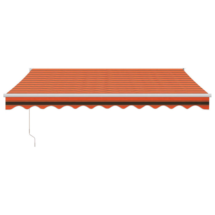 Copertină retractabilă portocaliu/maro 3,5x2,5m textil/aluminiu - WALTI WALTI