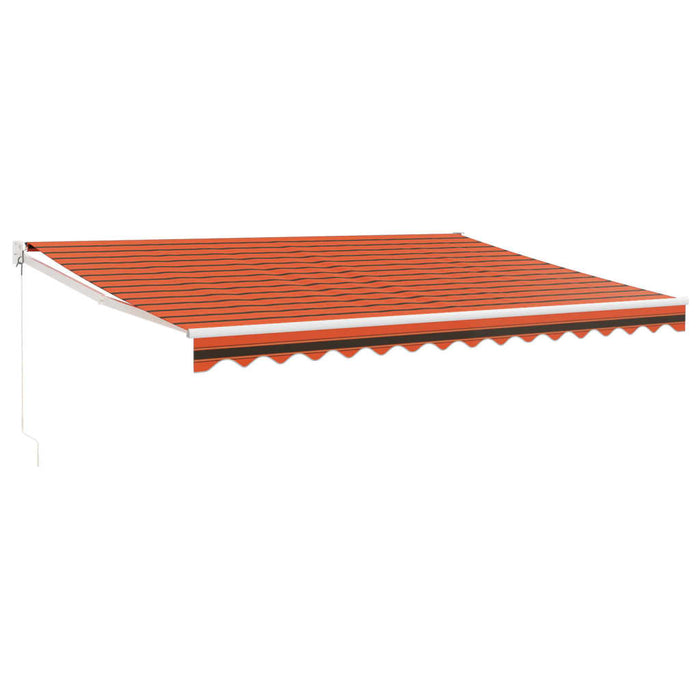 Copertină retractabilă portocaliu/maro 4x3 m, textil/aluminiu - WALTI WALTI