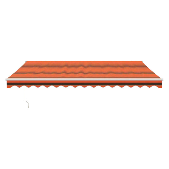 Copertină retractabilă portocaliu/maro 4x3 m, textil/aluminiu - WALTI WALTI