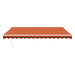 Copertină retractabilă portocaliu/maro 4x3 m, textil/aluminiu - WALTI WALTI