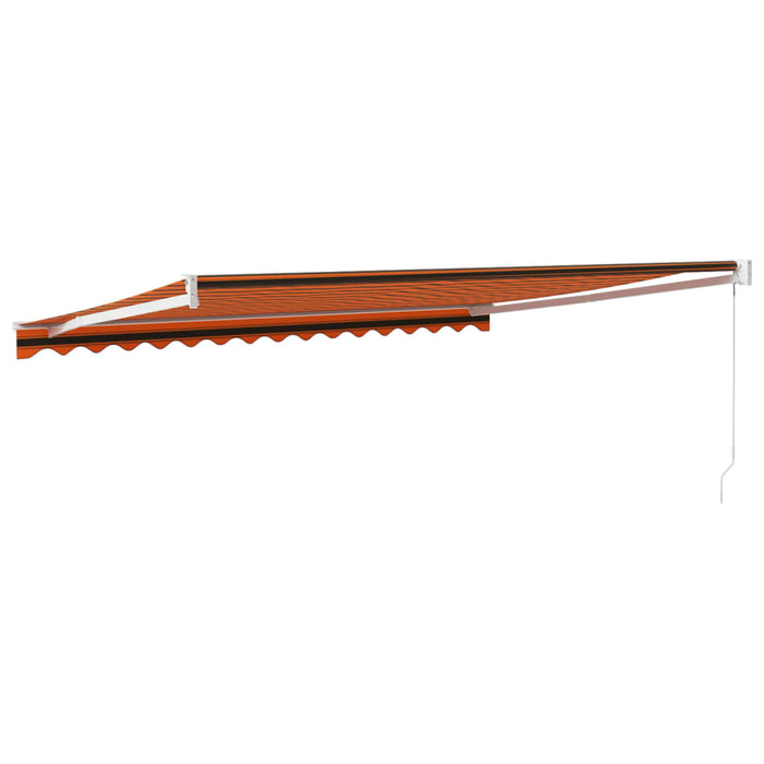 Copertină retractabilă portocaliu/maro 4x3 m, textil/aluminiu - WALTI WALTI