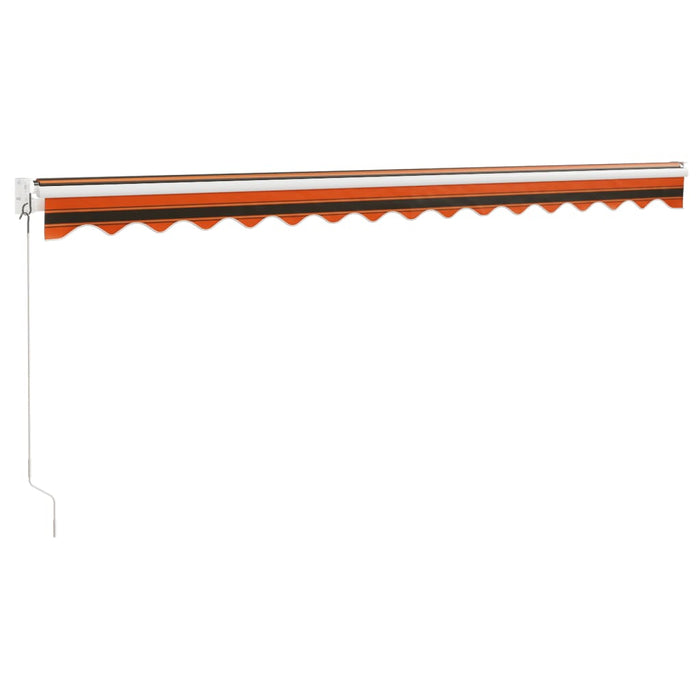 Copertină retractabilă portocaliu/maro 4x3 m, textil/aluminiu - WALTI WALTI