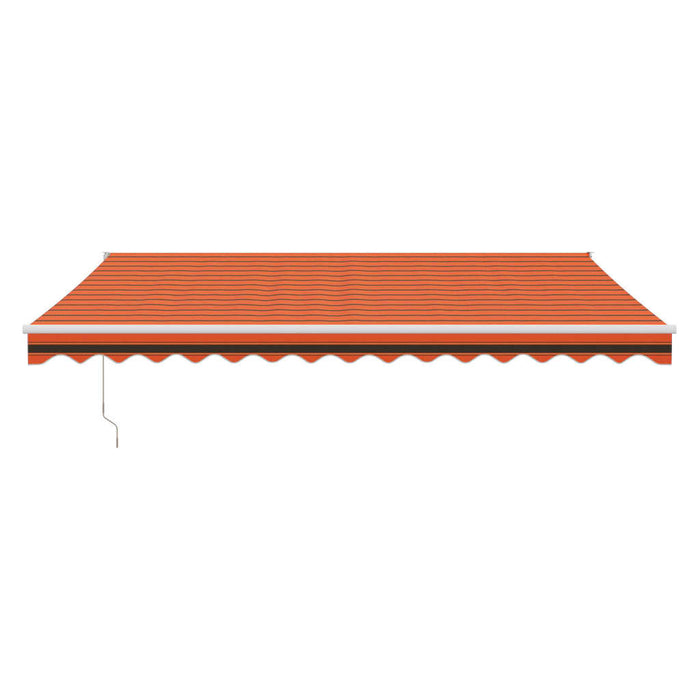 Copertină retractabilă portocaliu/maro 4,5x3 m, textil/aluminiu - WALTI WALTI