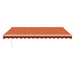 Copertină retractabilă portocaliu/maro 4,5x3 m, textil/aluminiu - WALTI WALTI