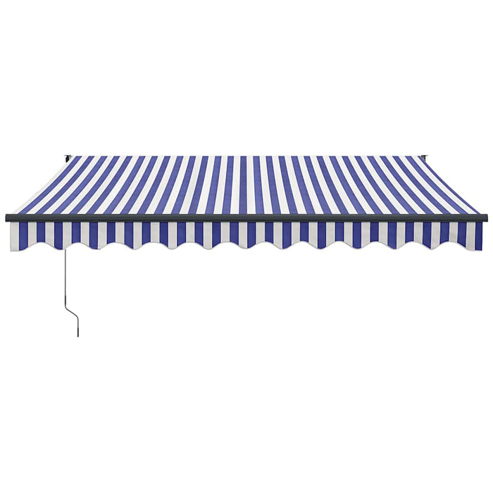 Copertină retractabilă albastru/alb, 3x2,5 m, textil/aluminiu - WALTI WALTI
