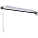Copertină retractabilă albastru/alb, 3x2,5 m, textil/aluminiu - WALTI WALTI