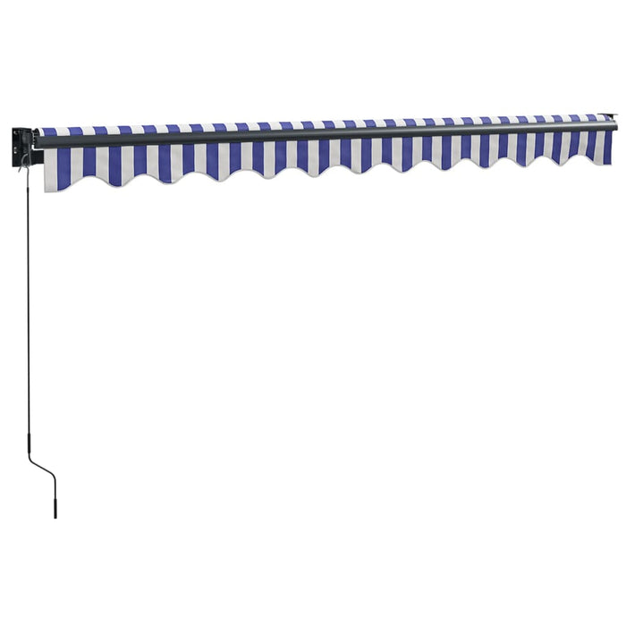 Copertină retractabilă albastru/alb, 3,5x2,5 m, textil/aluminiu WALTI