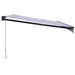 Copertină retractabilă albastru/alb, 4,5x3 m, textil/aluminiu - WALTI WALTI