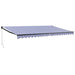 Copertină retractabilă albastru/alb, 5x3 m, textil/aluminiu - WALTI WALTI