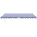Copertină retractabilă albastru/alb, 5x3 m, textil/aluminiu - WALTI WALTI