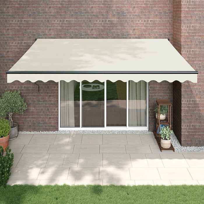 Copertină retractabilă, crem, 4,5x3 m, textil și aluminiu - WALTI WALTI