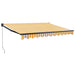 Copertină retractabilă, galben/alb, 3,5x2,5 m, textil/aluminiu - WALTI WALTI