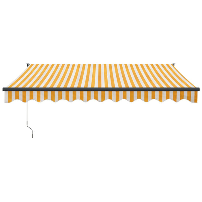 Copertină retractabilă, galben/alb, 3,5x2,5 m, textil/aluminiu - WALTI WALTI