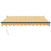 Copertină retractabilă, galben/alb, 3,5x2,5 m, textil/aluminiu - WALTI WALTI