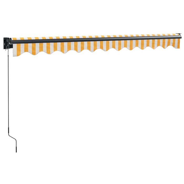 Copertină retractabilă, galben/alb, 3,5x2,5 m, textil/aluminiu - WALTI WALTI