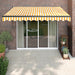 Copertină retractabilă, galben/alb, 3,5x2,5 m, textil/aluminiu - WALTI WALTI